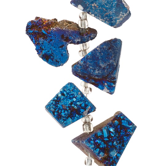 Blue Iridescent Druzy Agate Chunks by Bead Landing™